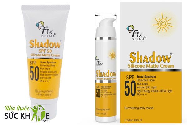 Kem chống nắng Fixderma chống ánh sáng xanh Shadow Silicone Matte Cream
