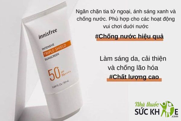 Kem chống nắng tốt nhất hiện nay Innisfree Triple Care