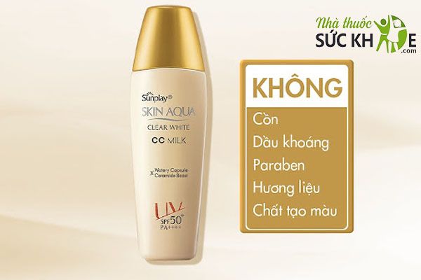 Kem chống nắng nâng tone Sunplay Skin Aqua Clear White CC Milk SPF 50+ PA++++