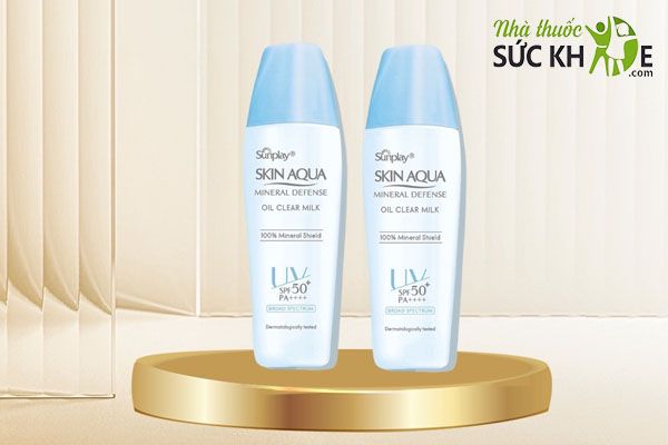 Kem chống nắng Sunplay Skin Aqua Mineral Defense Oil Clear Milk SPF50+ PA++++