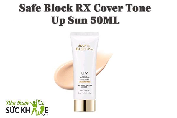 Kem chống nắng Missha Safe Block RX Cover Tone Up Sun Foundation Free