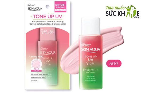 Kem chống nắng Skin Aqua Tone Up UV Happiness Aura Rose SPF 50+/PA++++