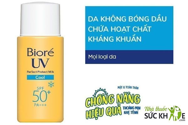 Kem chống nắng Biore UV Perfect Protect Milk Cool