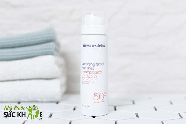 Xịt chống nắng Mesoestetic Mesoprotech Antiaging Facial Sun Mist SPF50+