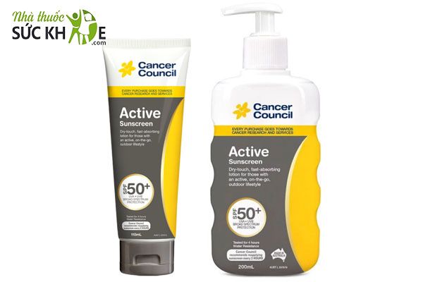 Kem chống nắng Cancer Council cho da dầu mụn Active Sunscreen