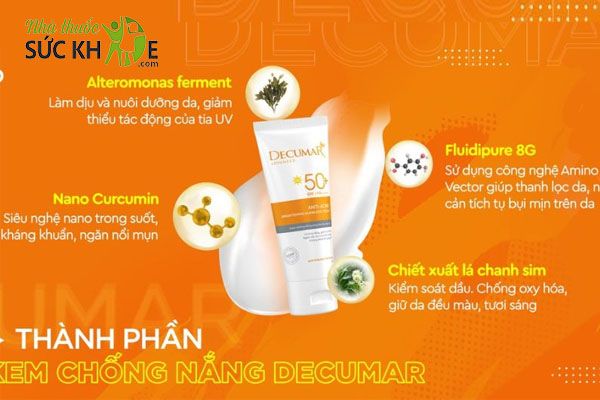 Kem chống nắng Decumar nâng tone Advanced Brightening Sunblock