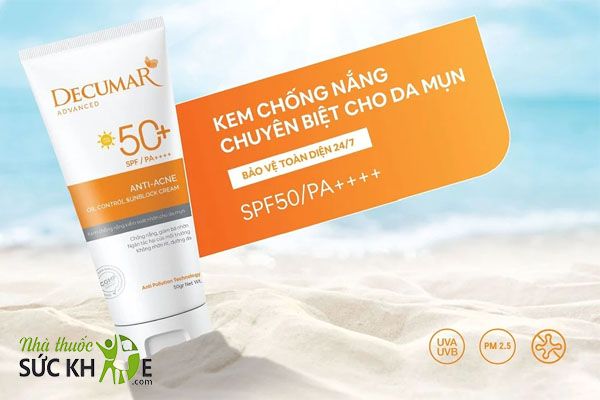 Kem chống nắng Decumar Anti- Acne Oil Control Sunblock Cream SPF 50+