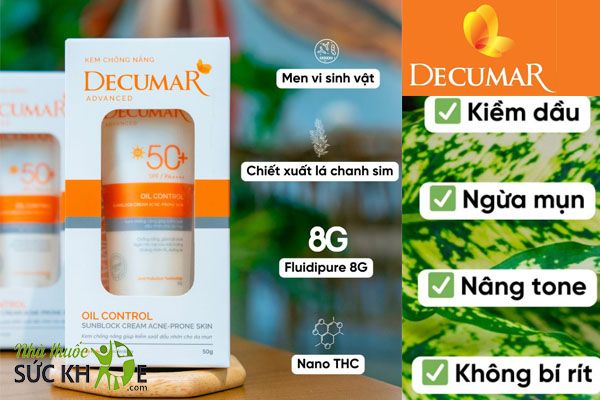 Kem chống nắng của Decumar Oil Control Sunblock  Prone Skin