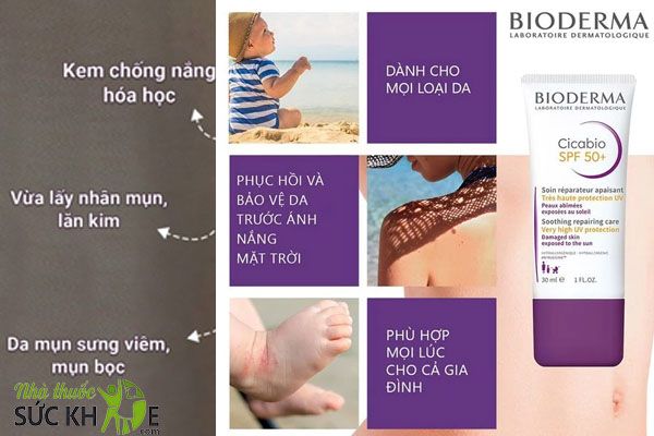 Kem dưỡng da chống nắng Bioderma Cicabio SPF 50+ 3