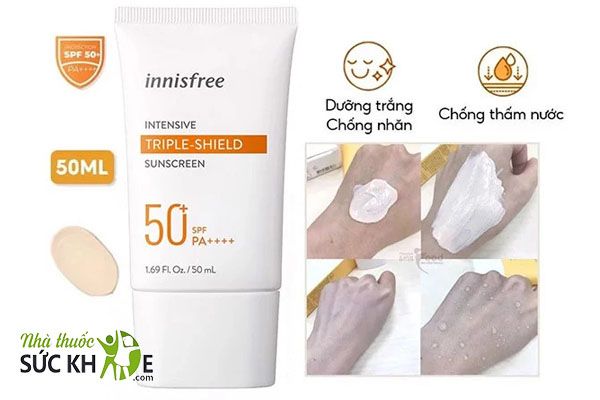 Kem chống nắng chống ánh sáng xanh cho da dầu mụn Innisfree Triple Shield