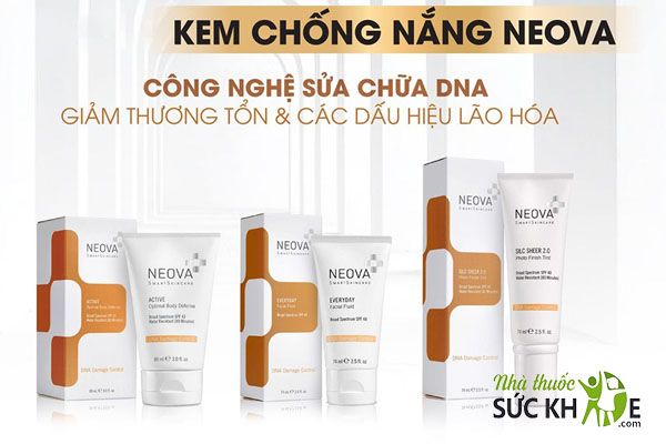 Kem chống nắng Neova hỗ trợ phục hồi làn da thương tổn