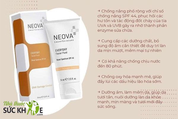 Kem chống nắng Neova SPF44 cho da khô Everyday Facial Fluid