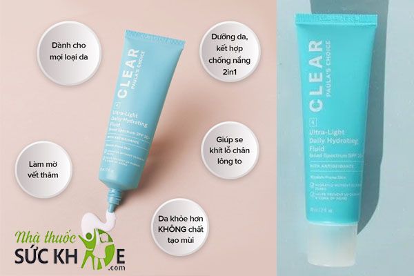 Kem chống nắng Paula's Choice Clear Ultra-Light Daily Fluid SPF 30