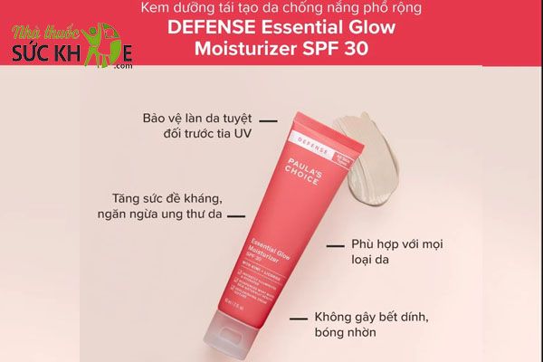 Kem chống nắng Paula's Choice Defense Essential Glow Moisturizer Broad Spectrum SPF 30