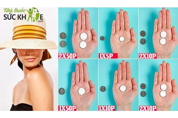 Bôi kem chống nắng đúng cách với lượng vừa đủ