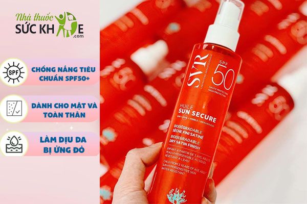Xịt chống nắng SVR Huile Sun Secure SPF50