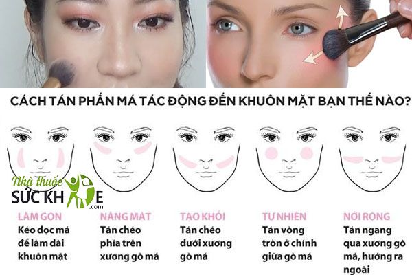 Cách đánh má hồng cho từng dáng mặt