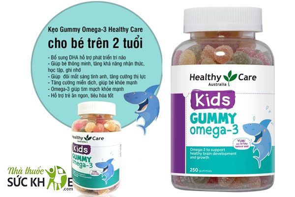 Kẹo Vitamin tổng hợp cho bé Healthy Care Gummy Omega 3