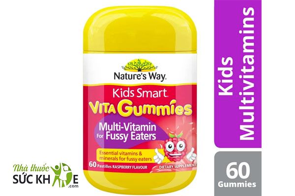 Kẹo Vitamin tổng hợp cho bé 2 tuổi Nature’s Way Kids Smart Vita Gummies Multivitamin for Fussy Eaters
