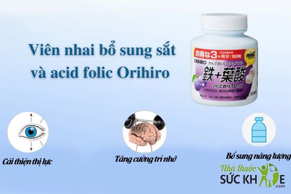 Vitamin tổng hợp cho bà bầu của Nhật  Orihiro Most Chewable