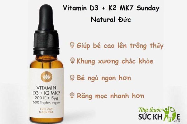Vitamin D2 k2 Mk7 Đức hỗ trợ xương chắc khỏe