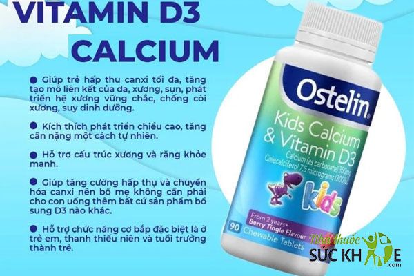 Cách uống canxi Ostelin cho bé dạng viên