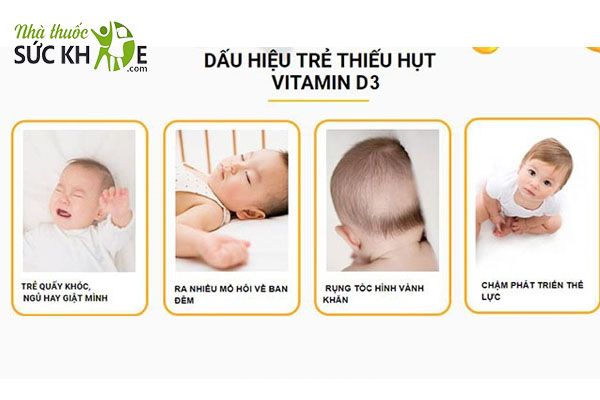 Dấu hiệu bé thiếu Vitamin D