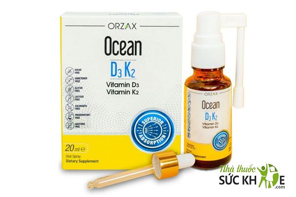 Vitamin D3 K2 dạng xịt cho trẻ sơ sinh Ocean