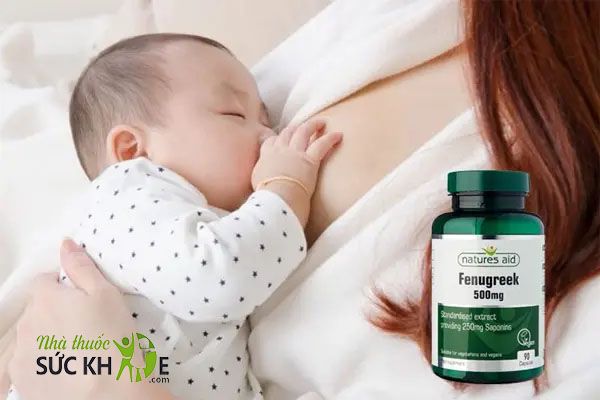 Viên uống lợi sữa Fenugreek 500mg Natures Aid