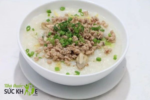 Cháo thịt nạc băm