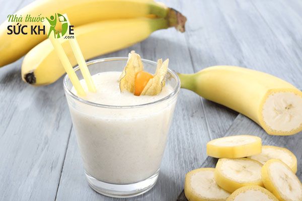 Chuối xay cùng sữa tươi không đường