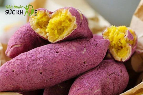 Khoai lang luộc giàu chất xơ