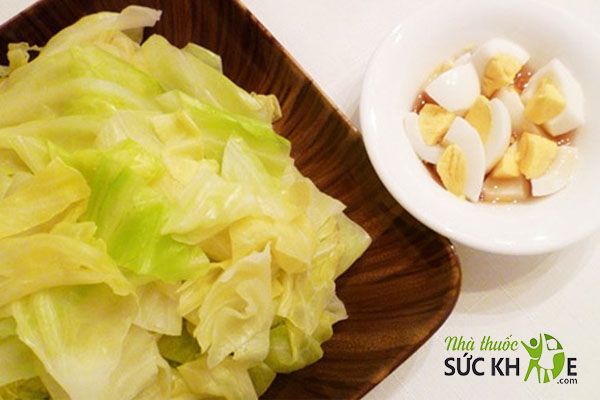 Rau bắp cải luộc