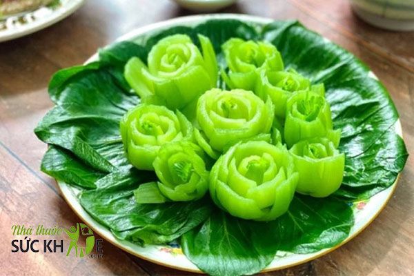 Rau cải thìa luộc