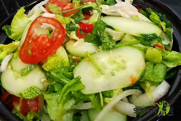 Salad xà lách trộn sữa chua không đường