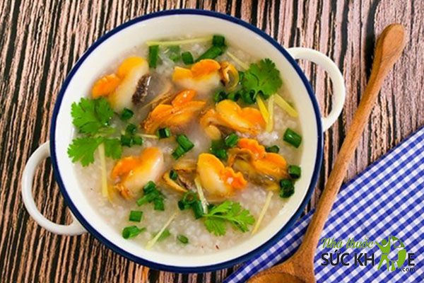 Thực đơn ăn cháo giảm cân- Cháo sò