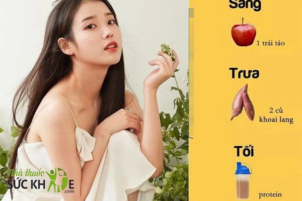 Thực đơn giảm cân của IU gồm táo, khoai lang và sữa lắc