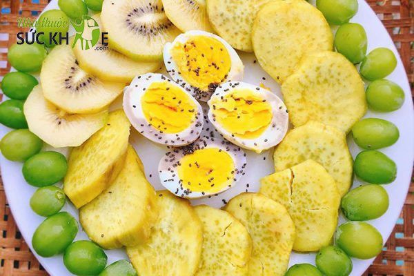 thực đơn giảm cân với khoai lang và trứng