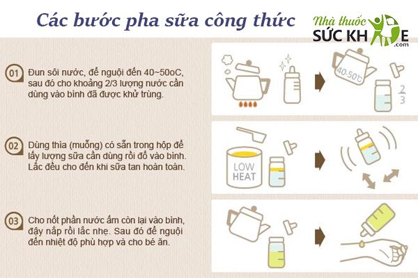 cách pha sữa công thức đúng chuẩn
