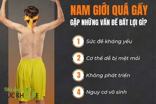 Thiếu cân, suy dinh dưỡng có thể dẫn đến nhiều vấn đề sức khỏe nghiêm trọng cho nam giới