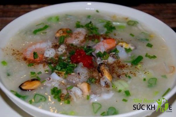 Cháo tôm thịt băm