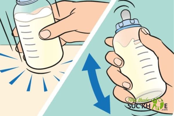 Không lắc sữa quá mạnh