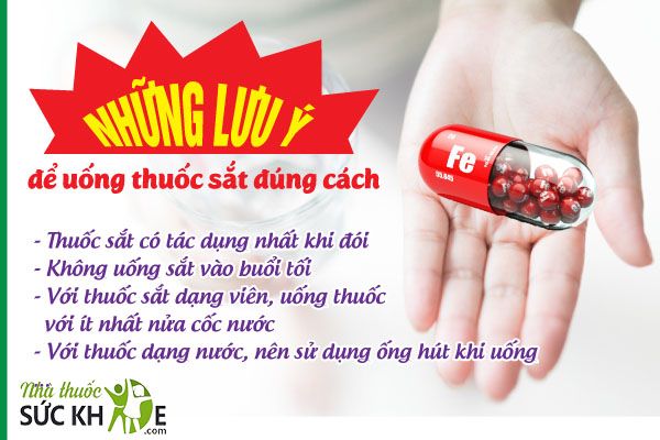Những điều cần lưu ý khi sử dụng viên bổ sung sắt