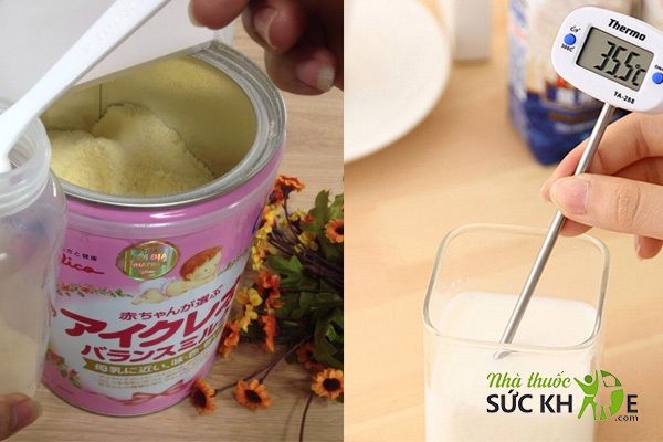 Nên pha sữa ở 37- 45 độ C
