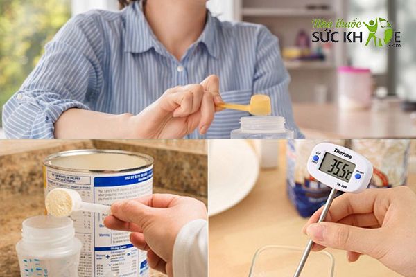 Pha sữa đúng nhiệt độ được khuyến cáo