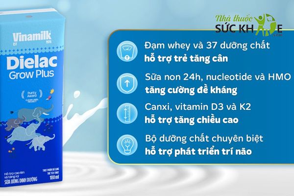 Sữa pha sẵn Dielac Grow Plus 180ml