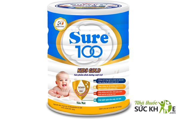 Sữa công thức cho bé dưới 1 tuổi Sure 100 Kids Gold