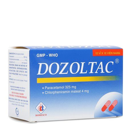 Thuốc trị cảm c&uacute;m, cảm lạnh, nghẹt mũi nhức đầu Dozoltac