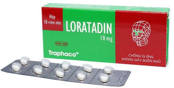 Thuốc chống dị ứng Loratadin 10mg Traphaco hộp 10 vi&ecirc;n n&eacute;n