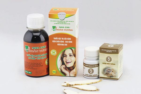 Thuốc đau răng, s&acirc;u răng Nha Chu Ho&agrave;n Vương